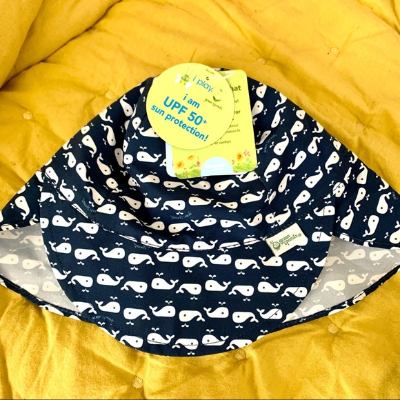 ✨ i play by Green Sprouts Stripe Swim Diaper Sun Hat Set - Picture 4 of 10